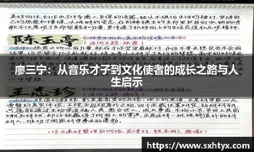 廖三宁：从音乐才子到文化使者的成长之路与人生启示